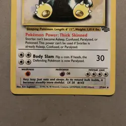 Pokemon Card Snorlax 27/64 Jungle Set Non Holo Rare WOTC LP - Image 3