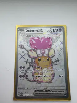 Pokemon Dedenne EX TCG Full Art Ultra Rare Holo Card 239/193 Paldea Evolved - Image 1