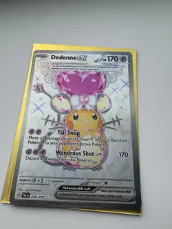 Pokemon Dedenne EX TCG Full Art Ultra Rare Holo Card 239/193 Paldea Evolved - Image 3