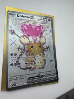 Pokemon Dedenne EX TCG Full Art Ultra Rare Holo Card 239/193 Paldea Evolved - Image 4
