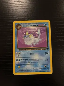 Pokemon Team Rocket Dark Vaporeon Uncommon Regular 60 HP Card 45/82 Eng 2000 LP - Image 1