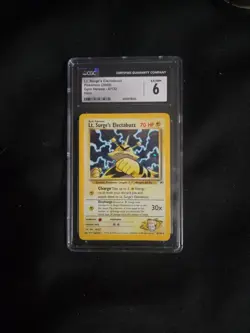 2000 POKEMON GYM HEROES HOLO CGC RATED 6 (EX/NM) LT. SURGE'S ELECTABUZZ - Image 3