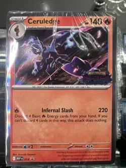 Pokemon Ceruledge 014 Mega Evolution Promo Phantasmal Flames Stamp SEALED DECK - Image 1