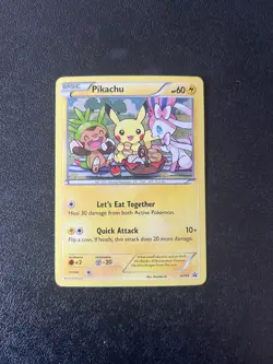 Pokemon Pikachu (XY95 Black Star Promo Holo Rare)-Let’s Eat Together 2016-Great - Image 4