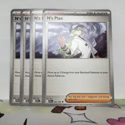 N's Plan 083/086 - Play Set (x4) - Pokemon TCG: Black Bolt NM - Image 1
