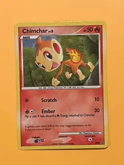 Chimchar (DP02) Diamond & Pearl - w/swirl - 2007 - Holo Bleed - MP - Pokemon TCG - Image 1
