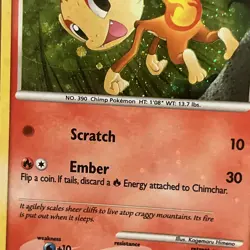 Chimchar (DP02) Diamond & Pearl - w/swirl - 2007 - Holo Bleed - MP - Pokemon TCG - Image 4