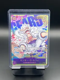 One Piece Card Monkey D. Luffy OP05-119 Alt Art SEC Japanese Gear 5 - Image 1