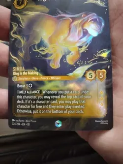 Disney Lorcana Simba - King in the Making (Enchanted) - Whispers in the Well Nm - Image 2