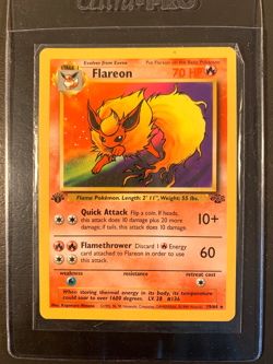 Flareon Jungle Set 19/64 1st Edition Pokemon Non-Holo TCG Card - Vintage - Image 1