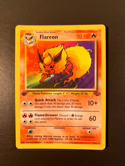 Flareon Jungle Set 19/64 1st Edition Pokemon Non-Holo TCG Card - Vintage - Image 2