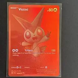 Red Victini 171/086 SV: Black Bolt Holo Red Black White Rare Pokemon Card Mint! - Image 1