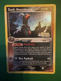 Dark Houndoom 37 Team Rocket Returns Holo Stamped Pokemon Card NM - Image 1