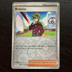 Brassius 187/197 Pokemon Obsidian Flames SV03 Reverse Holo Uncommon Card NM - Image 1