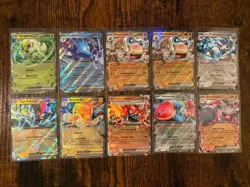 50x Pokemon Scarlet & Violet and Mega Evolutions EX (Double Rare) Card Lot - NM - Image 1