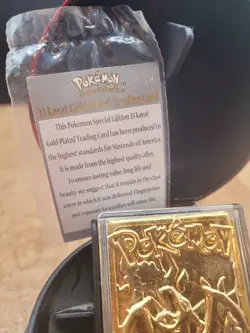 Pokemon 23K Gold Plated Trading Card Charizard Burger King With COA 1999 - Image 4