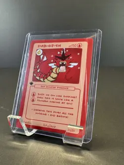 Pokederp DABIGFISH 20/25 - Gyarados Pokemon Derpy Fan Art Card - Image 3