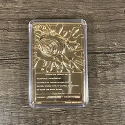 Pokemon 23K Gold Plated Card Burger King Limited Edition Poliwhirl W/ Ball & COA - Image 3