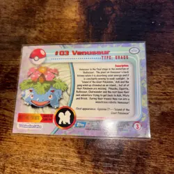 Venusaur #3 Topps - Vintage Pokemon Card - - Image 3