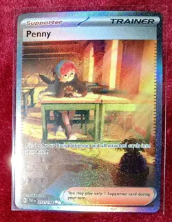 Penny 252/198 Special Illustration Rare Scarlet & Violet base SIR Pokemon Card - Image 2