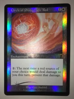 Circle of Protection: Red 7th Edition Foil MTG - Image 1