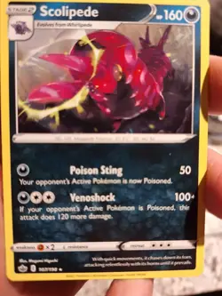 Scolipede 107/198 Chilling Reign 2021 Non-Holo Rare Pokemon TCG NM - Image 1