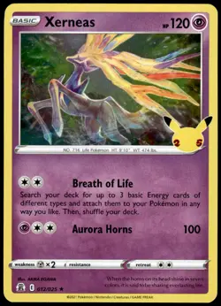 Xerneas 012/025 Celebrations Rare NM Pokemon 2021 - Image 1