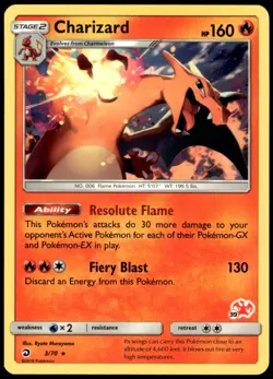 Charizard 3/70 Charizard Battle Academy Theme Deck Rare NM Pokemon 2018 - Image 1