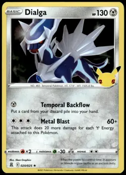 Dialga 020/025 Celebrations Rare NM Pokemon 2021 - Image 1