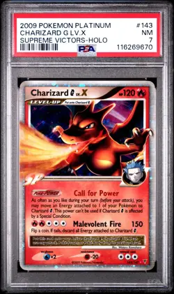 [PSA 7] Charizard G LV.X 143/147 Supreme Victors Holo Rare POKEMON - Image 1