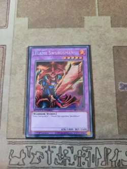 YUGIOH FLAME SWORDSMAN SBC1-ENB22 SECRET 1ST ED NM SPEED DUEL - Image 1