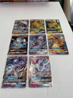 Pokemon GX 8 Card Lot Mewtwo Charizard Raichu Sylveon Lycanroe Scanner Value $36 - Image 2