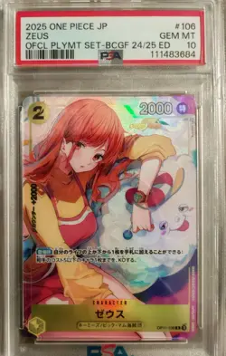 PSA 10 Zeus Nami OP11-106 Promo Bandai Card Games Fest 24-25 Japanese ONE PIECE - Image 1