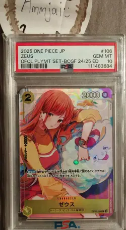 PSA 10 Zeus Nami OP11-106 Promo Bandai Card Games Fest 24-25 Japanese ONE PIECE - Image 2