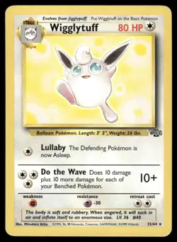 Pokemon Cards Wigglytuff 32/64 Jungle WOTC Rare LP - Image 1