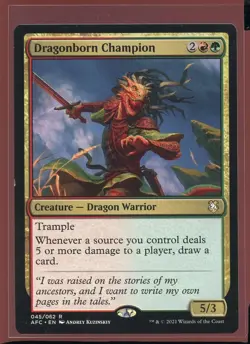 Dragonborn Champion Rare Ex Adventures Forgotten Realms Magic the Gathering MTG - Image 1