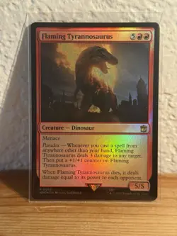 Magic: The Gathering FOIL Flaming Tyrannosaurus Rare Holo 0085 Doctor Who - Image 1