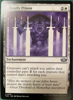 2025 Ghostly Prison [Tarkir: Dragonstorm Commander] Near Mint rare - Image 1