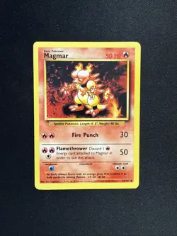Magmar 036/102 - Base Set - Regular - Unlimited - WOTC - Pokemon TCG - LP - Image 1