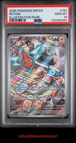 Pokemon Destined Rivals Rotom 197 PSA 10 - Image 1