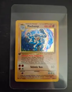 Pokemon TCG Machamp Holo 1st Edition Base Set 8/102 Rare Factory Crimp Error - Image 3