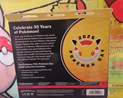 Pokemon Day 2026 Collection Mega Evolution Phantasmal Flame Pikachu Promo & Coin - Image 2