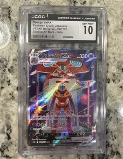Pokemon Deoxys VMAX 222/172. VSTAR Universe Special Art Rare Holo CGC 10 - Image 1