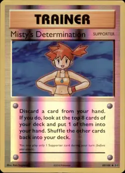 Misty's Determination 80/108 Reverse Holo - Pokemon XY - Evolutions - Image 1