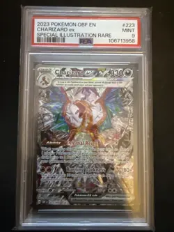 2023 POKEMON OBF EN-OBSIDIAN FLAMES SPECIAL ILLUSTRATION RARE CHARIZARD EX PSA 9 - Image 1