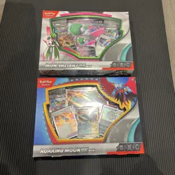 Pokemon TCG Roaring Moon Ex Box & Iron Valiant EX Box - Image 1