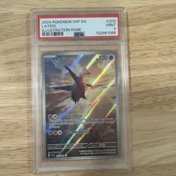 2024 POKEMON SSP EN-SURGING SPARKS ILLUSTRATION RARE #203 LATIOS PSA 9 - Image 1