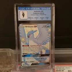 Pokemon Articuno GX Hidden Fates Shiny Vault SV54/SV94 Holo Rare CGC 9 - Image 1