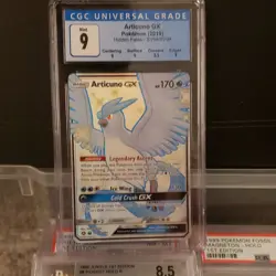 Pokemon Articuno GX Hidden Fates Shiny Vault SV54/SV94 Holo Rare CGC 9 - Image 3