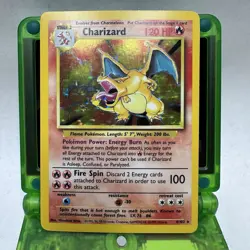 Pokemon TCG Charizard Base Set 4/102 Holo Rare LP-MP (Pics) - Image 1